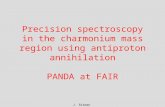 Precision spectroscopy in the charmonium mass region using antiproton annihilation PANDA at FAIR