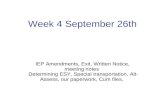 Week 4 September 26th
