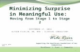 Minimizing Surprise in Meaningful Use:  Moving from Stage 1 to Stage 2