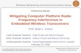 Mitigating Computer Platform Radio Frequency Interference in Embedded Wireless Transceivers