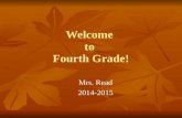 Welcome  to  Fourth Grade!