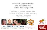 Boredom Across Activities,  and  Across the Year,  within  Reasoning Mind