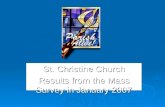 St. Christine Church Results from the Mass Survey in January 2007