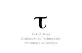 Rick McGeer Distinguished Technologist HP Enterprise Services