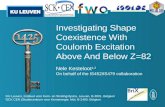 Investigating Shape Coexistence With  Coulomb  Excitation Above  And  Below  Z=82