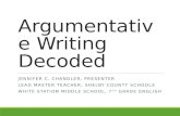 Argumentative Writing Decoded