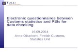 Electronic questionnaires between Customs statistics and  PSIs  for data checking