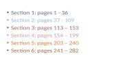 Section 1: pages 1 - 36 Section 2: pages 37 - 109 Section 3: pages 113 – 153