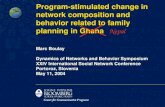 Program-stimulated change in network composition and behavior related to family planning in Ghana