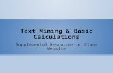 Text Mining & Basic Calculations