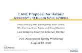 LANL Proposal for Hazard Assessment Beam Spill Criteria