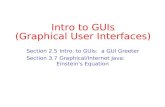 Intro to GUIs (Graphical User Interfaces)