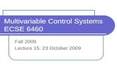Multivariable Control Systems ECSE 6460