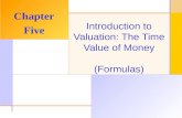 Introduction to Valuation: The Time Value of Money (Formulas)