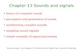 Chapter 13 Sounds and signals basics of computer sound  perception and generation of sound