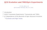 QCD Evolution and TMD/Spin Experiments