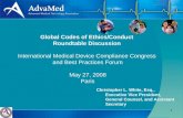 Global Codes of Ethics/Conduct  Roundtable Discussion