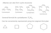 Alkanes can also form cyclic structures