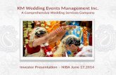 KM Wedding Events Management Inc. A Comprehensive Wedding Services Company