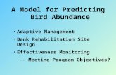 A Model for Predicting  Bird Abundance