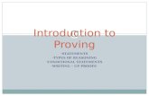 Introduction to Proving