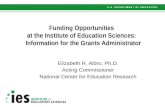 Elizabeth R. Albro, Ph.D. Acting Commissioner National Center for Education Research