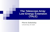 The Telescope Array  Low Energy Extension (TALE)