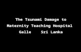 The Tsunami Damage to Maternity Teaching Hospital  Galle    Sri Lanka