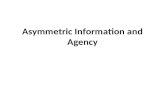 Asymmetric Information and Agency