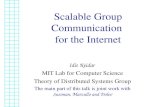Scalable Group Communication  for the Internet