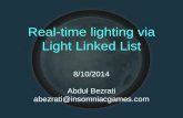 Real-time lighting via Light Linked List