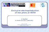 Exclusive electroproduction  of two pions at HERA