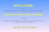 WELCOME  TO  JAWAHAR NAVODAYA VIDYALAYA SELECTION TEST-2013  ORIENTATION PROGRAMME FOR