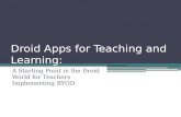 Droid Apps for Teaching and Learning: