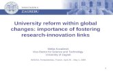 University reform within global changes: importance of fostering research-innovation links