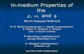 In-medium Properties of the  r, w,  and  f