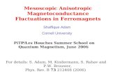 Mesoscopic Anisotropic Magnetoconductance Fluctuations in Ferromagnets