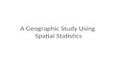 A Geographic Study Using  Spatial Statistics