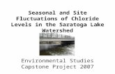 Seasonal and Site Fluctuations of Chloride Levels in the Saratoga Lake Watershed