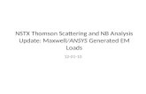 NSTX Thomson Scattering and NB Analysis Update: Maxwell /ANSYS  Generated EM Loads