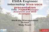ESIEA  Engineer Internship  Viva-voce presentation 31/03/2008