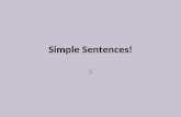 Simple Sentences!
