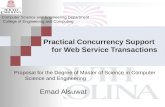 Practical Concurrency  Support for  Web Service  Transactions