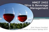 HMGT 2402 Wine & Beverage Management