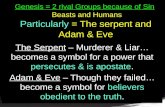 The Serpent  – Murderer & Liar… becomes a symbol for a power that  persecutes & is apostate .