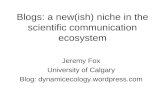 Blogs: a new(ish) niche in the scientific communication ecosystem