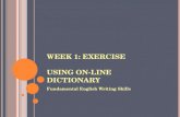 WEEK 1: EXERCISE USING ON-LINE DICTIONARY