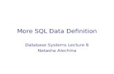 More SQL Data Definition