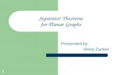 Separator Theorems for Planar Graphs