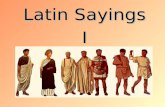 Latin Sayings I